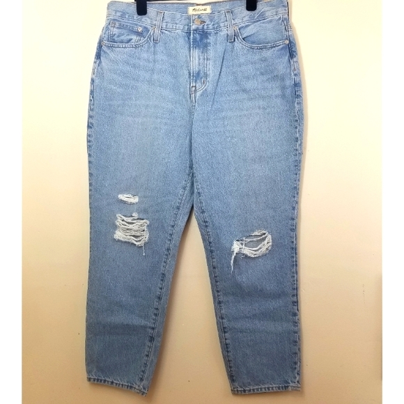 MADEWELL The Perfect Vintage Jean in Grandbay Wash: Ripped Edition - Picture 6 of 14